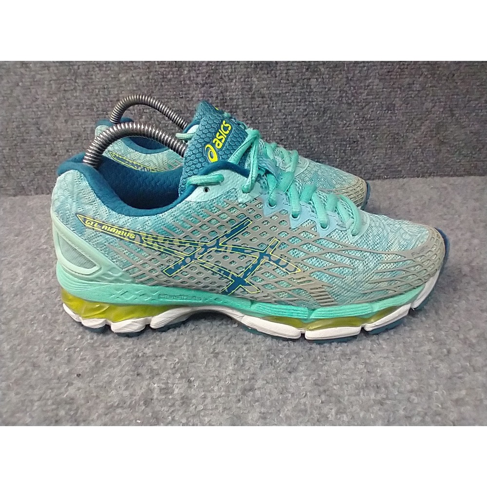 Asics Gel-Nimbus 17 Womens Running Shoes Teal Green T5N5N Size 8